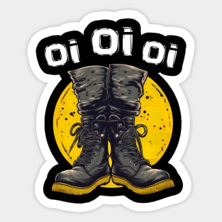 Oi Oi Oi Punk Rock Combat Boots - Skinhead Music Oi Punk Sticker